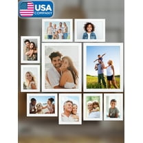Icona Bay Gallery Set of White Picture Frames in Multiple Sizes, Modern Style, 10 Pack, Impresia Collection (US Company)