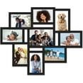 Icona Bay Picture Collage Frames for Wall (Black, One 5x7 Surrounded by