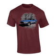 thumbnail image 1 of Iconic 1970's Blue GT 500 Mustang Shelby Cobra Automotive Enthusiasts Muscle Car Short Sleeve Adult Graphic T-Shirt-Maroon-xl, 1 of 1