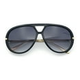 thumbnail image 1 of Iconic 80s Oversized Round Racer Metal Arm Plastic Sunglasses Black - Smoke, 1 of 8
