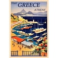 thumbnail image 1 of Iconic Arts Athens Greece Vintage Travel Laminated 18x24 Poster, 1 of 4