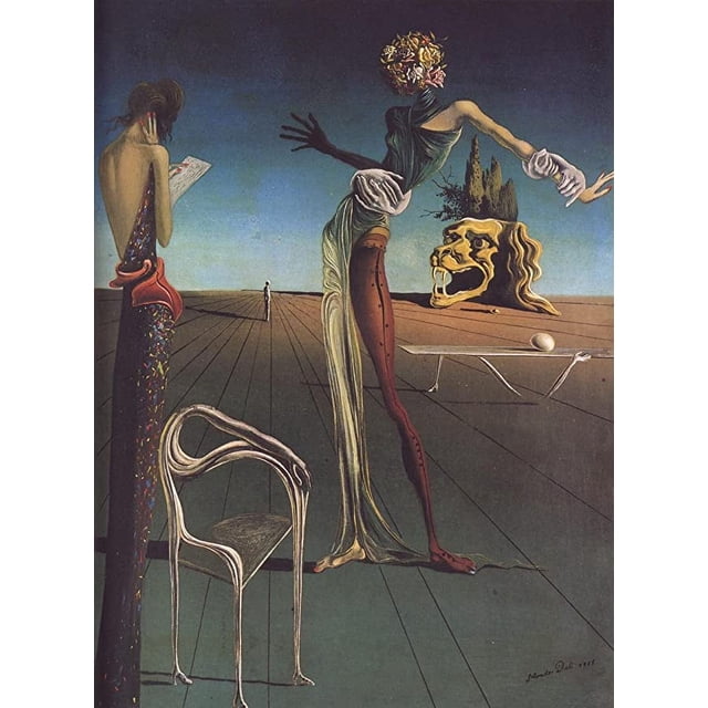 Iconic Arts Laminated 16x22 Poster: Woman with a Head of Roses, 1935 ...