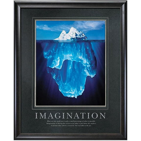 Iconic Arts Laminated 20x20 Poster: All Motivational Posters - Imagination Iceberg Motivational Poster - Classic Motivational Posters