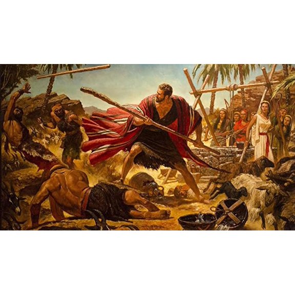 Iconic Arts Laminated 22x12 Poster: Moses - A Life in Art - Arnold Friberg, Part 1 Muddy Colors
