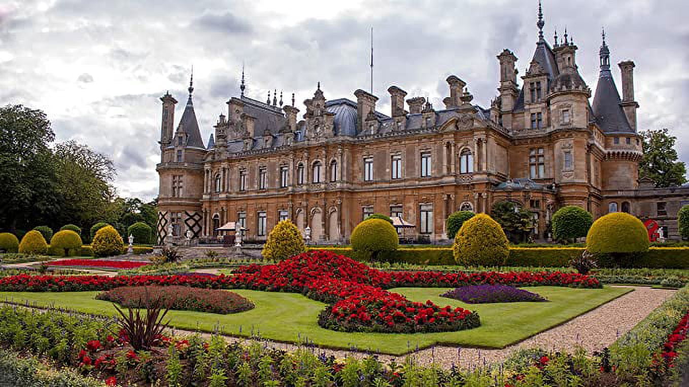 Iconic Arts Laminated 24x36 Poster: England Garden Palace waddesdon ...