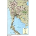 thumbnail image 1 of Iconic Arts Laminated 24x38 Poster: Large Detailed Political map of Thailand with Relief, Roads, Railroads, Major Cities, airports, 1 of 4
