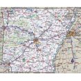 thumbnail image 1 of Iconic Arts Laminated 29x24 Poster: Arkansas Road Map My Blog, 1 of 4