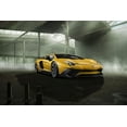 thumbnail image 1 of Iconic Arts Laminated 36x24 Poster: Lamborghini Aventador Yellow Side View, 1 of 4
