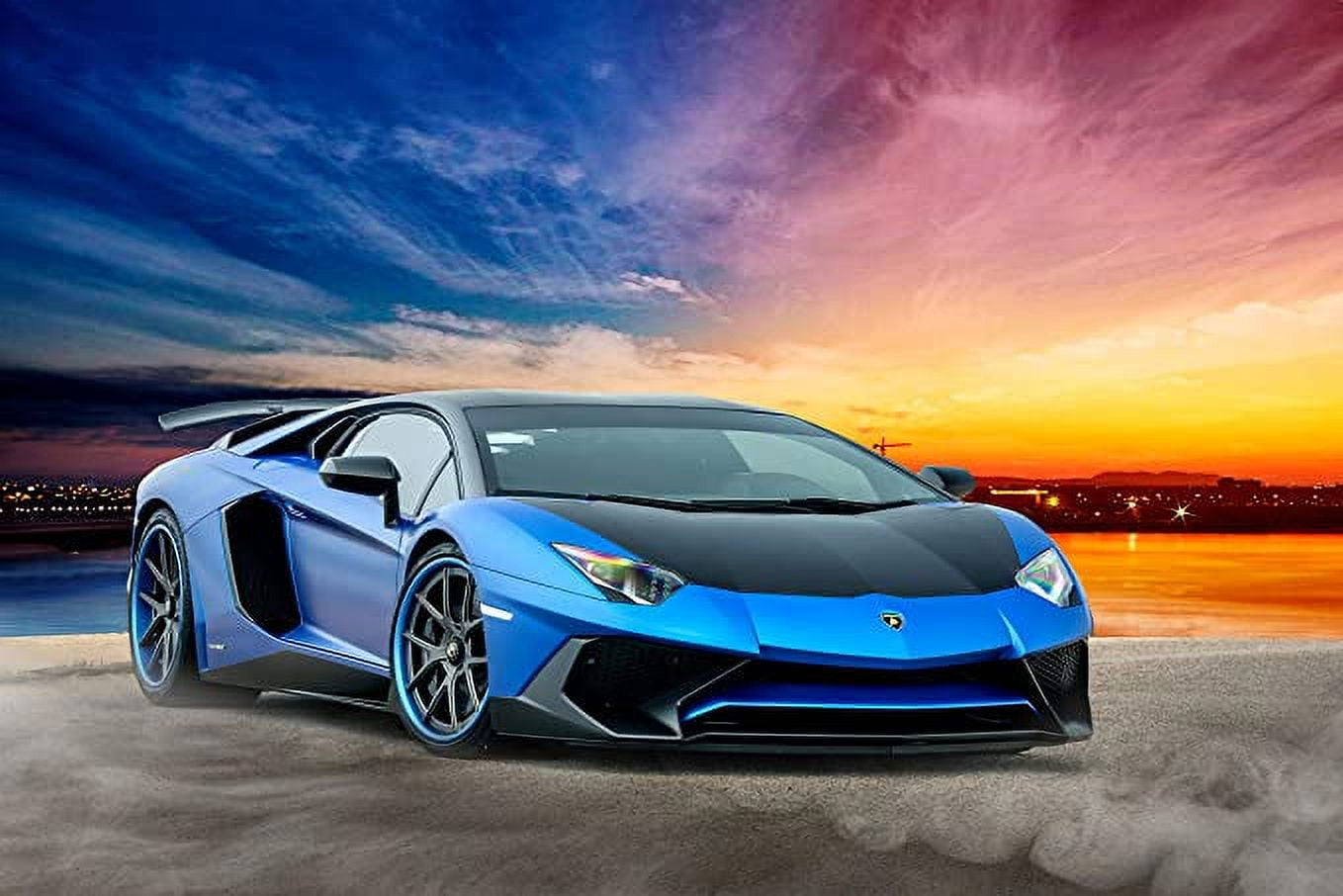 Iconic Arts Laminated Poster: Lamborghini Aventador, 36x24, High
