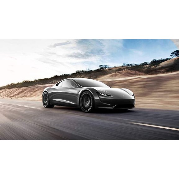 Iconic Arts Supercar- Tesla Roadster Laminated 18x24 Poster