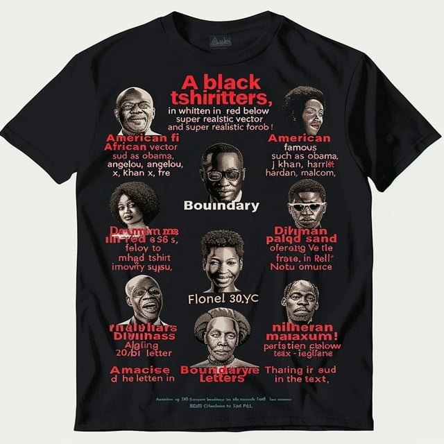 Iconic Black Figures T Shirt: Celebrate Excellence with Super Realistic