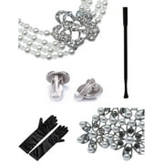 Iconic Breakfast at Tiffany's Audrey Hepburn Mini 5 Piece Costume Jewelry and Accessories Set for Kids  ( L with Clip on Earrings)