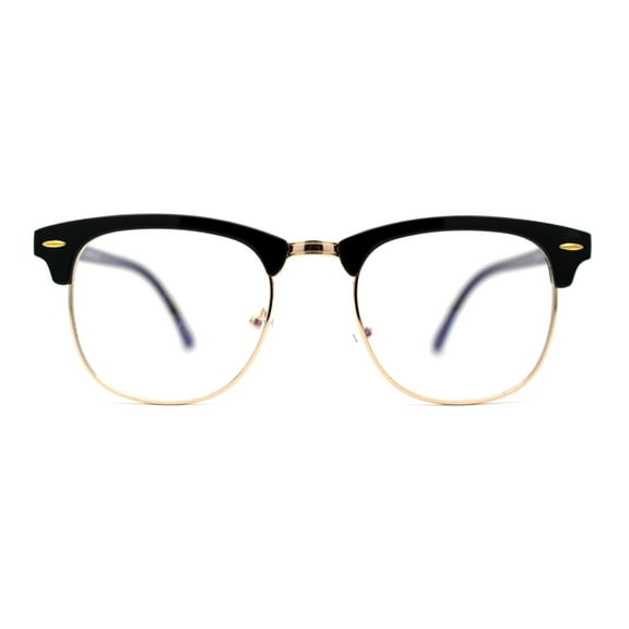 Iconic Brownline Half Rim Blue Light Blocking Computer Glasses Black Gold