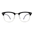 thumbnail image 1 of Iconic Brownline Half Rim Blue Light Blocking Computer Glasses Black Silver, 1 of 4