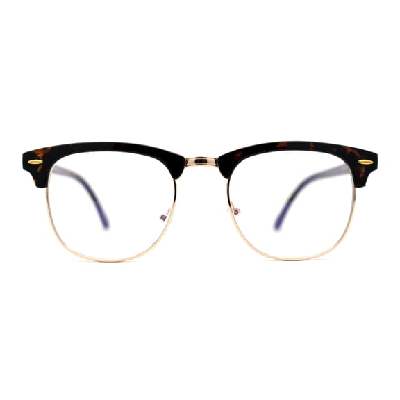 Iconic Brownline Half Rim Blue Light Blocking Computer Glasses Tortoise Gold