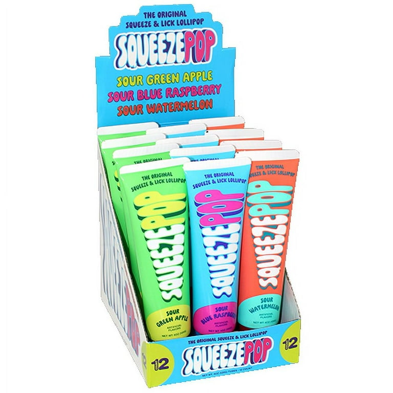 Iconic Candy Squeeze Pop Assorted Flavors - 4 oz. Tube - Case of