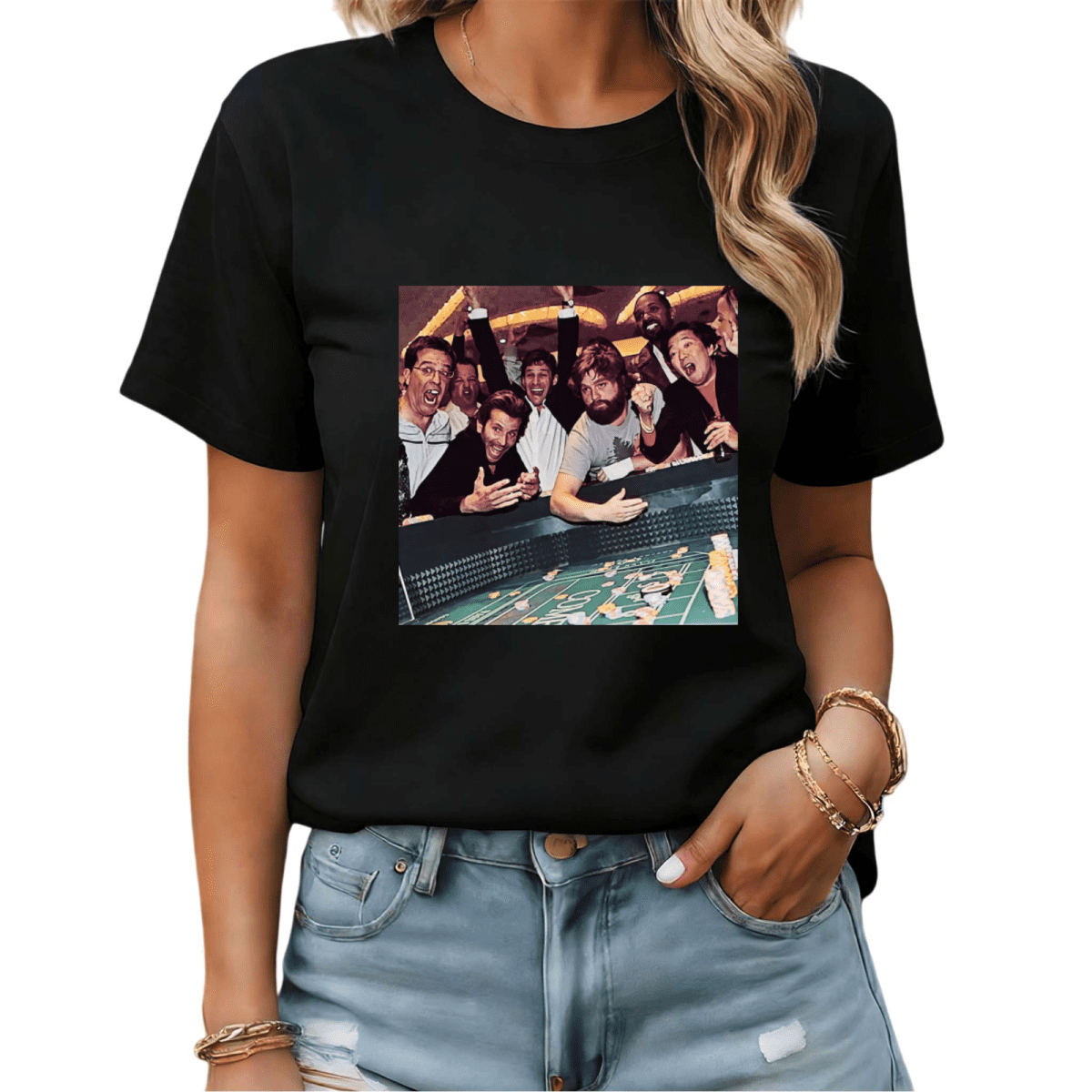 Iconic Casino Scene Graphic Tees Womans T shirt Black/White S-5XL ...