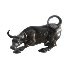 Iconic Charging Bull Aluminum Tabletop Sculpture Replica 19"x10"x10"H