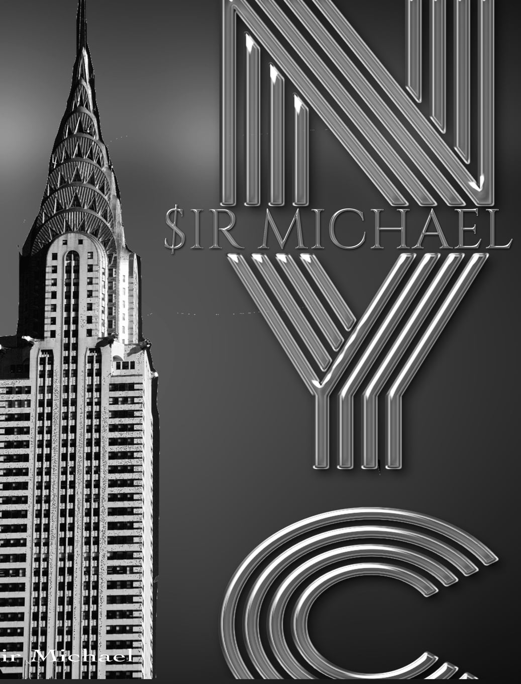 Iconic Chrysler Building New York City Sir Michael Huhn Artist Drawing