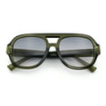 thumbnail image 1 of Iconic Classy Luxe Thick Metal Core Arm Racer Sunglasses Green - Smoke, 1 of 7