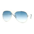 thumbnail image 1 of Iconic Classy Mens Tear Drop Shape Metal Wire Rim Pilots Sunglasses Gold - Gradient Blue, 1 of 4