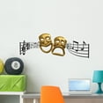 thumbnail image 1 of Iconic Comedy Tragedy Theatre Wall Decal Sticker by Wallmonkeys Vinyl Peel and Stick Graphic (36 in W x 13 in H), 1 of 4