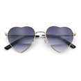 thumbnail image 1 of Iconic Cute Womens Heart Shape Simple Metal Rim Lolita Sunglasses Gold - Smoke, 1 of 8