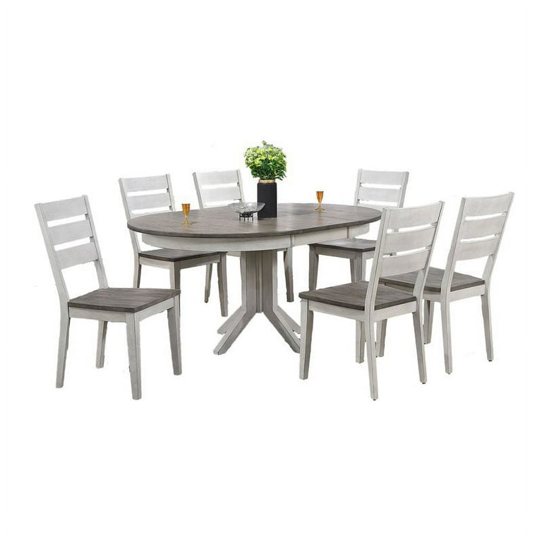 White furniture company store dining table