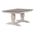 thumbnail image 1 of Double Pedestal Wood Dining Table in Gray/Stormy White, 1 of 3