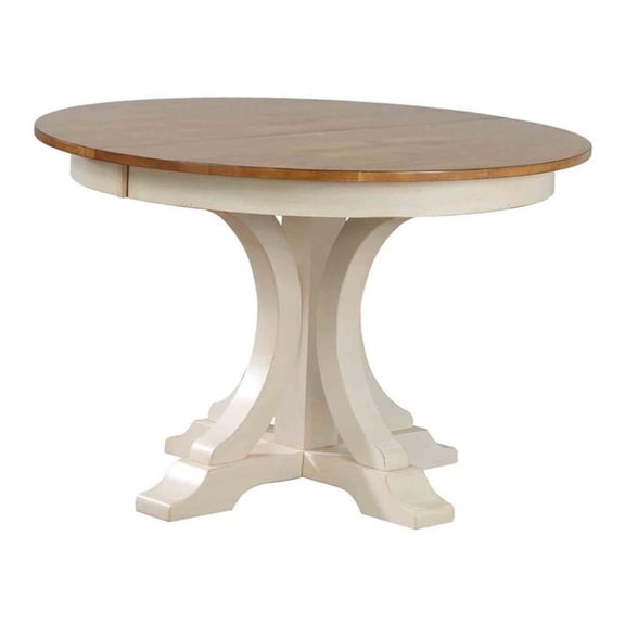 Round Rubberwood Deco Dining Table in Caramel/Biscotti