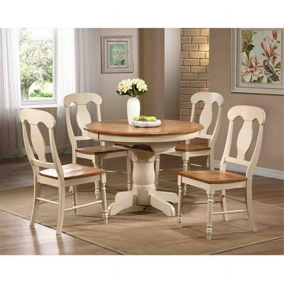Iconic Furniture Round Dining Table, Caramel & Biscotti