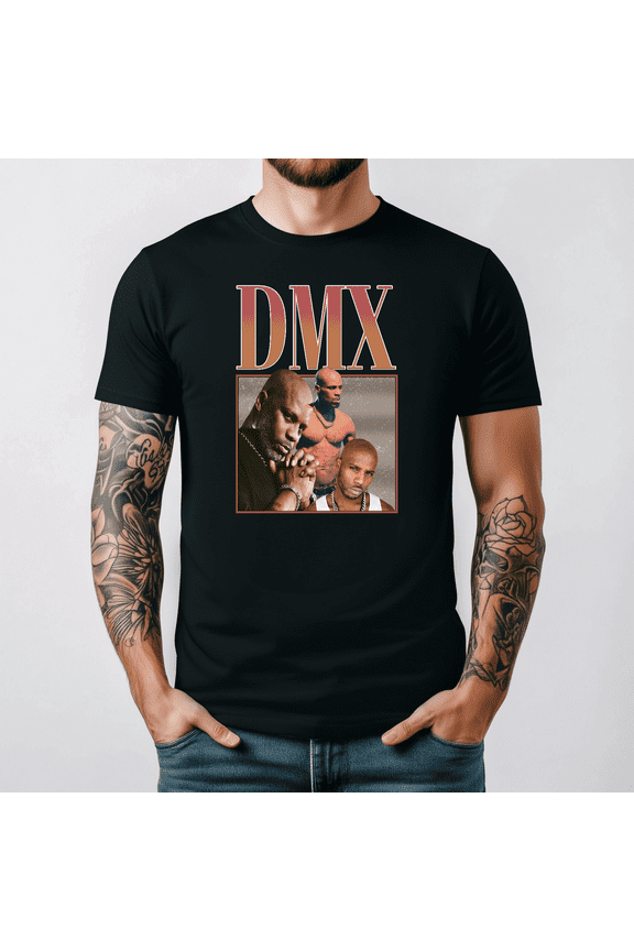 Iconic Hip Hop Rap Artist Portrait Crewneck T-shirt Pullover Top,for unisex up to 5XL