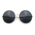 thumbnail image 1 of Iconic Hippie Oversized Round Circle Lens Boho Metal Rim Sunglasses Gold - Black, 1 of 8