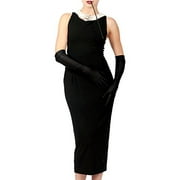 Iconic Holly Golightly Black Cotton Dress Inspired By Audrey Hepburn Costume from Breakfast At Tiffany For Women (L)