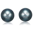 thumbnail image 1 of Iconic Jewels D194820 14k Yellow Gold Cultured Black Pearl Stud Earrings - 6 mm, 1 of 1
