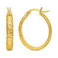 thumbnail image 1 of Iconic Jewels D29794913 10k Yellow Gold Hammered Oval Hoop Earrings, 1 of 1