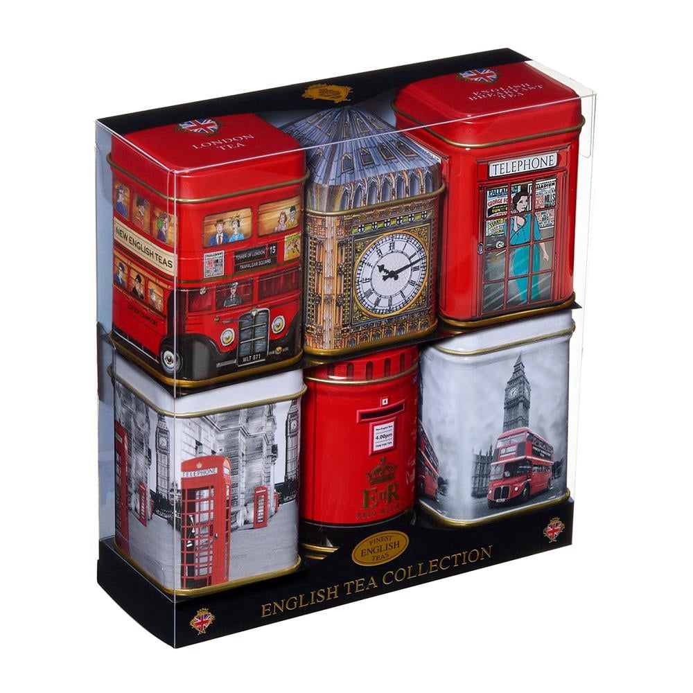New English Teas Mini Tin Gift Pack, Best of British Loose-Leaf Black ...