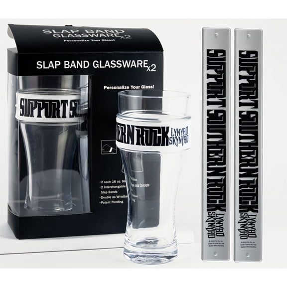 Iconic Lynyrd Skynyrd 2-Pack Slap Band Pint Size Glassware - Southern Rock