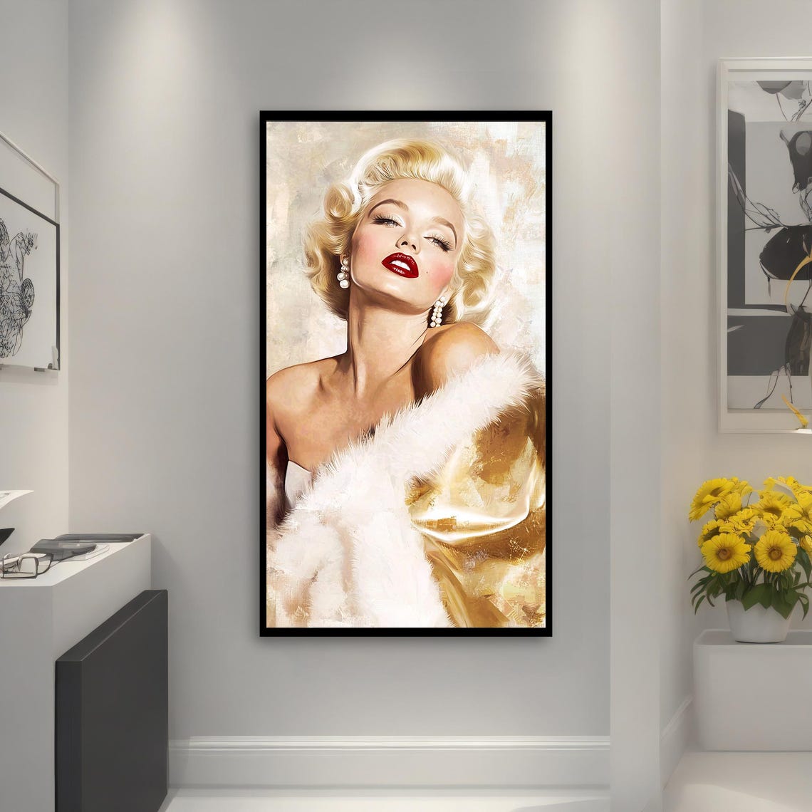 Iconic Marilyn Monroe Portrait In Vintage Glamour Style – Elegant ...