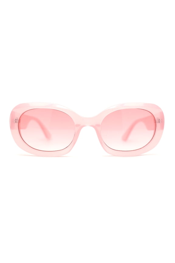 Iconic Mod Womens Oval Rounded Rectangle Fashion Sunglasses All Pink