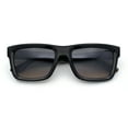 thumbnail image 1 of Iconic Narrow Rectangular Thick Horn Rim Plastic Minimal Sunglasses Black Tortoise - Brown, 1 of 6