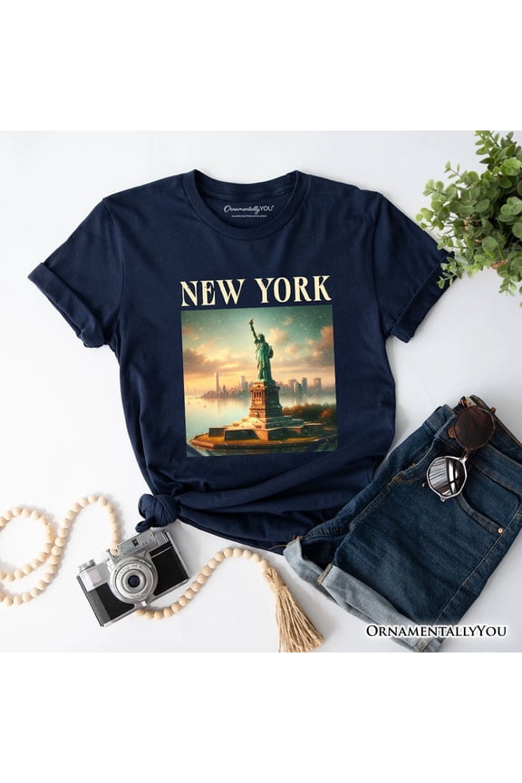 Iconic New York State Statue of  Liberty T-Shirt, Patriotic American Landmark Tee and Heritage Souvenir