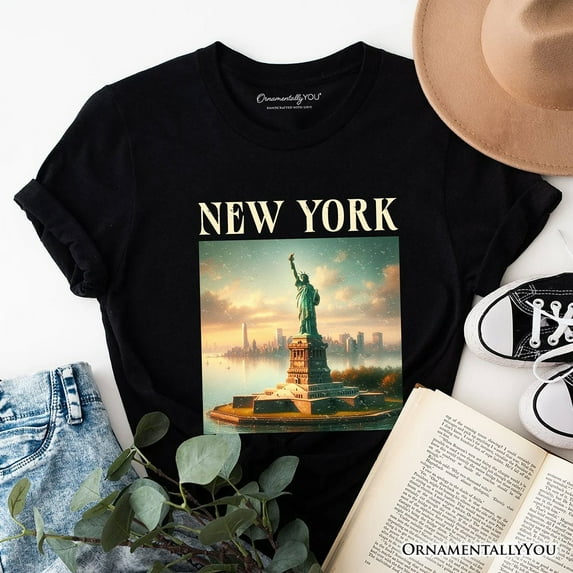 Iconic New York State Statue of  Liberty T-Shirt, Patriotic American Landmark Tee and Heritage Souvenir