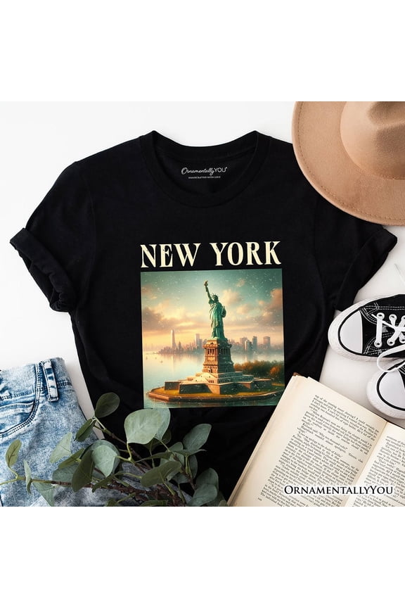 Iconic New York State Statue of  Liberty T-Shirt, Patriotic American Landmark Tee and Heritage Souvenir