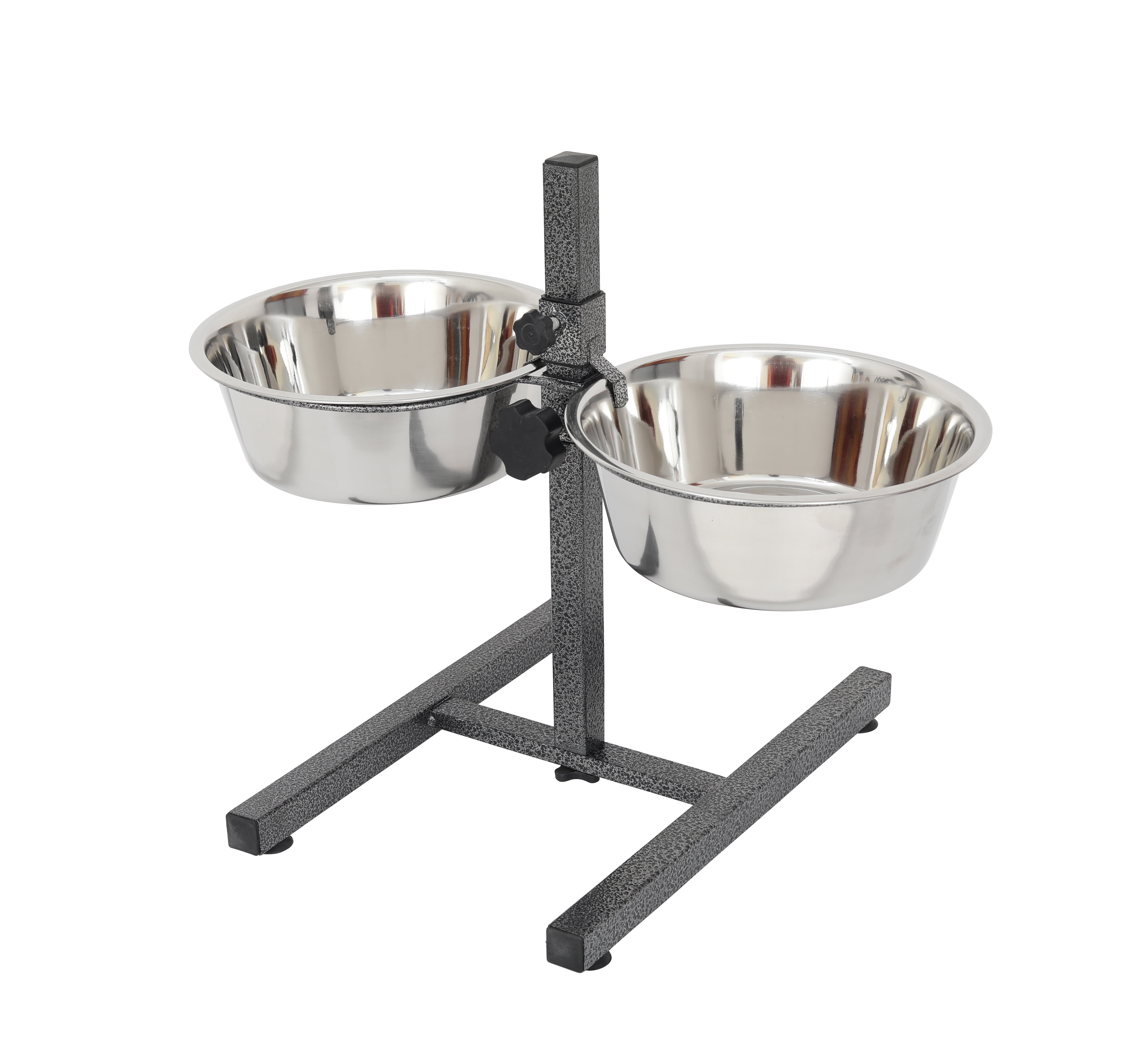 Iconic Pet Adjustable Stainless Steel Pet Double Diner For Dog, 3 Qt, 96 Oz, 12 Cup