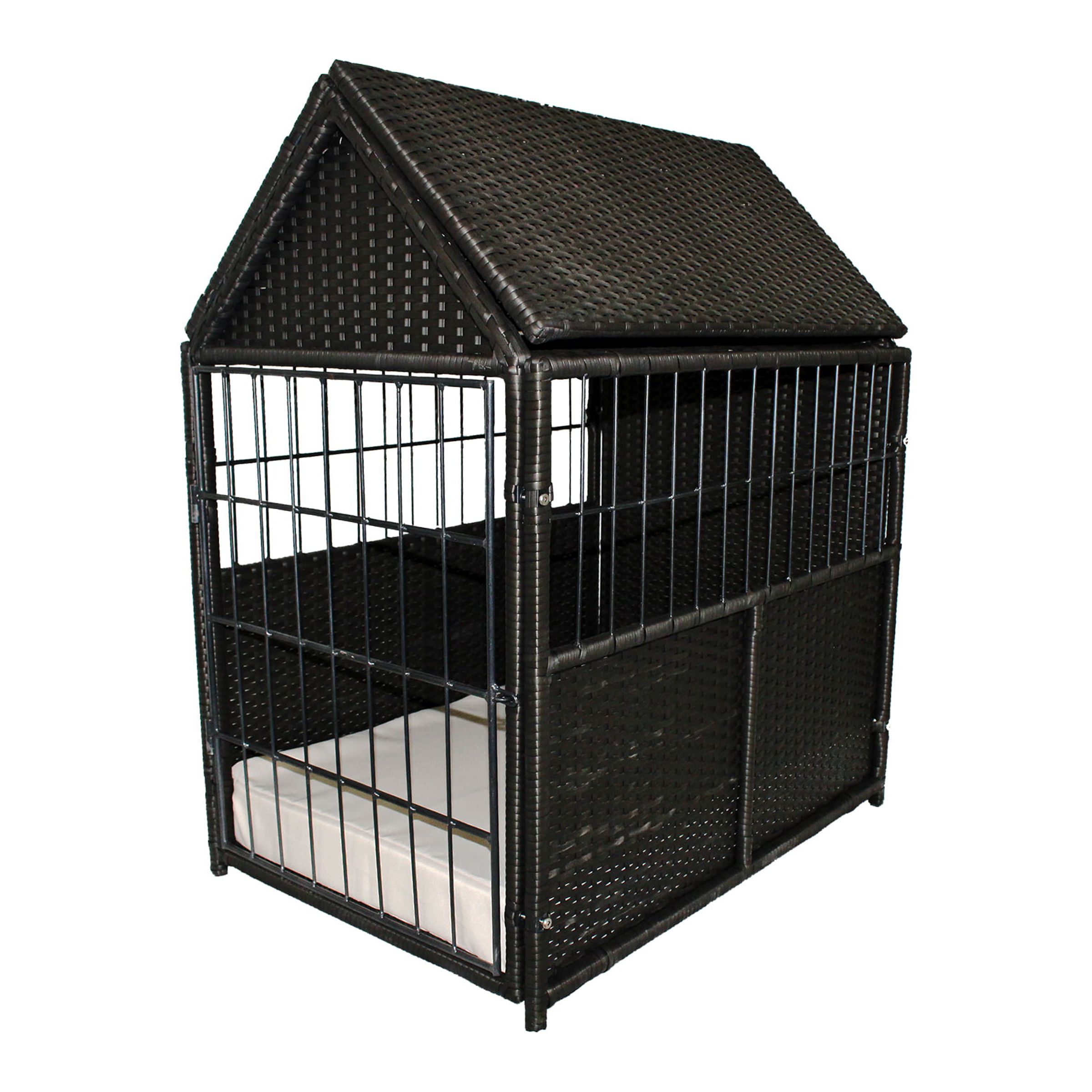 Iconic Pet Rattan Pet Crate with Storage Indoor/Outdoor