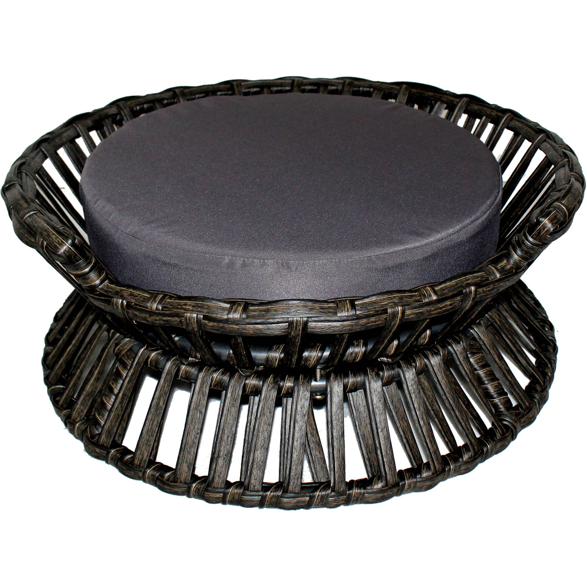 Iconic Pet Rattan Raised Round Pet Bed Indoor/Outdoor