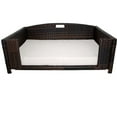 thumbnail image 1 of Iconic Pet Rectangular Elevated Rattan/ Wicker Pet Furniture for Dogs / Cats, 1 of 7
