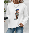 thumbnail image 1 of Iconic Polo Style Bear Classic Preppy Cartoon Graphic Print Fan Sweatshirt V90508, for Men & Women, up to Size 5XL, 1 of 2
