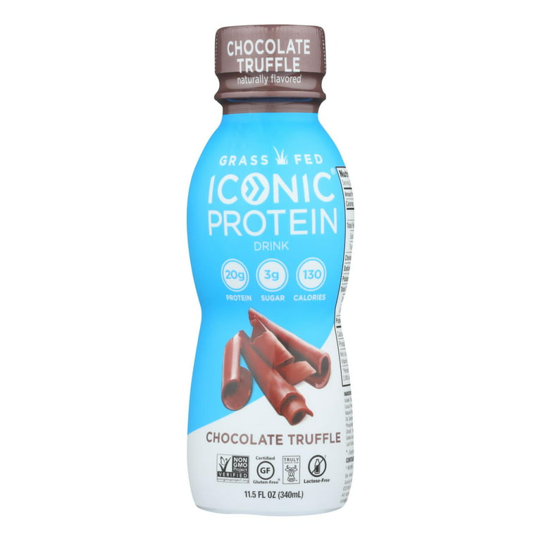Iconic® Grass Fed Chocolate Truffle Protein Drink, 12 bottles / 11.5 fl oz  - Harris Teeter
